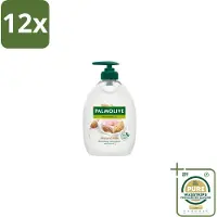 Palmolive - Handzeep - Met Pomp - Almond Milk - 500ml - Voordeelverpakking - 12 stuks - Amandel - Zeepvrij