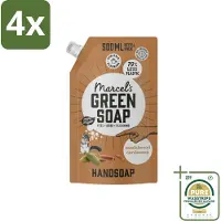 Marcel's Green Soap Marcel’s Green Soap – Allesreiniger Navulling – Sandelhout & Kardemom – 500 ml - Voordeelverpakking - 4 stuks - Natuurlijke handzeep - Biologische handzeep