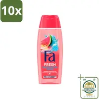 Fa 10 x – Douchegel – Fiji Dream – 250 ml - Grootverpakking - Douchegel - Tropische Geur - Hydraterende Douchegel - Fiji Dream - Douchegel Voor Huid