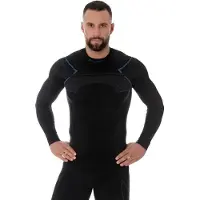 Brubeck Thermoshirt Heren met Nilit Heat - Zwart/Blauw - XXL