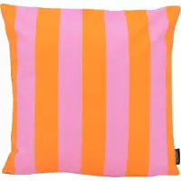 Gek op kussens! Streep oranje/roze | 45 x 45 cm | kussenhoes | katoen/polyester