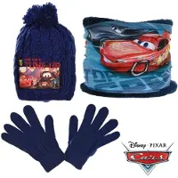 Disney Cars Set - Winterset - Muts + Col + Handschoenen - Donkerblauw - Maat 52 cm (± 2-4 jaar)