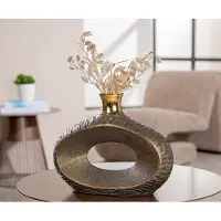 Gilde Vaas Faro I-Keramische vaas, oud goud