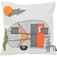 Gek op kussens! Caravan camping outdoor | 45 x 45 cm | kussenhoes | katoen