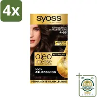 Syoss Oleo Intense - Haarverf - 4-86 - Fluweel Bruin - 115ml x 4