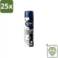 Nivea 25 x MEN – Deodorant spray – Invisible for Black & White – 150 ml - Grootverpakking - Koffie - Koffiezetapparaat - Koffiezetapparaat