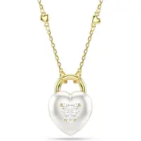 Swarovski Ketting goud / transparant / wit