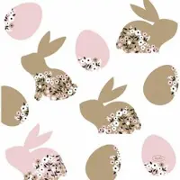 Duni Servetten Blooming Bunnies 33x33cm 3-laags Tissue FSC Pak A 20 Servetten
