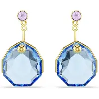Swarovski Oorbellen azuur / goud / lila