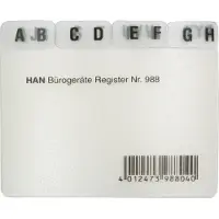 HAN tabkaarten - A8 breed - A-Z - breed - lichtgrijs - HA-9881