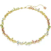 Swarovski Ketting 'Gema' lichtblauw / goud / groen / rosa