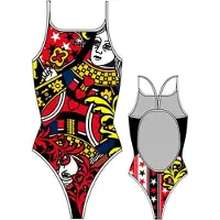 Turbo Big Queen Thin Strap Swimsuit Veelkleurig 5-6 Years Meisje