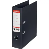 Esselte No.1 Power Ordner Breed A4 75 mm Zwart 2 Ringen 627569 Karton Mat Staand Gerecycled