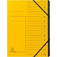 Exacompta 541209E, Project folder, A4, Karton, Geel, 355 g/m², Elastische band