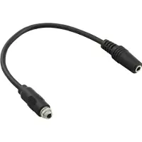 InLine 3,5mm Jack (v) - 3,5mm Jack (v) adapter met inbouw connector / zwart - 0,20 meter