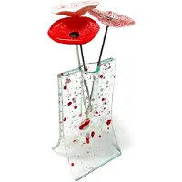Wmg Vaas met keramische bloemen - geschenk - keramiek - geschenkset - origineel