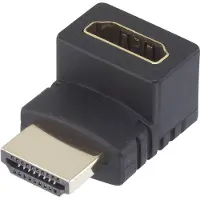 Speaka Professional HDMI Adapter [1x HDMI-stekker - 1x HDMI-bus] 270° naar boven haaks Vergulde steekcontacten