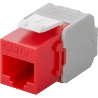 Goobay Keystone RJ45 | Cat6a U/UTP (Rood)