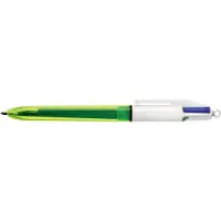 BIC 4 Colours Fluo Intrekbaar Balpen Multikleur 0,4 mm Medium Balpen Navulbaar
