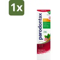Parodontax 1 x - Tandpasta - Herbal Twist - Ginger & Mint - 75 ml - Tandpasta - Tandvleesbescherming - Gember En Munt - Gezond Tandvlees - Tandplak Verwijderen