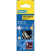 Rapid Blindklinknagels gebroken wit Ø 4 x 10 mm incl. Boor 50 st., Box