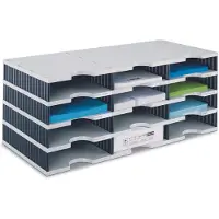 Styro styrodoc trio Sorteer station Grijs, zwart C4 Polystyreen 72,3 x 33,1 x 29,3 cm