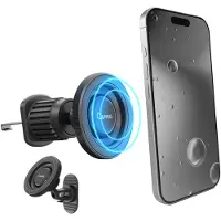 Carme Telefoonhouders Auto - MagSafe Autohouder - Inclusief 2 Houders - Magnetisch - Geschikt voor MagSafe - GSM Houder Auto - Zwart
