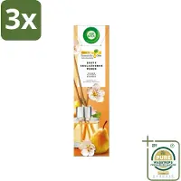 Air Wick 3 x - Geurstokjes - Zoete Gekarameliseerde Peer - Essentiële Oliën - 40 ml - Grootverpakking - Geurstokjes - Geurverspreider - Essentiële Oliën - Gekarameliseerde Peer - Zoete Geur