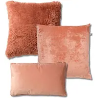 Dutch decor - KUSSENSET - 3-delig - Sky - 45x45 cm, 30x50 cm - inclusief binnenkussens - roze - Met Ritssluiting – Decoratie Kussens - Comfortabele kussentjes voor op de Bank