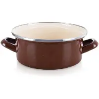 Orion Brown Serie - Emaliowane Pan - 20,5 cm - 2,2 l - Ergonomische Handgrepen