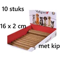 Vadigran hondensnacks - 10 stuks MEGA-STICKS MET KIP - 16 cm x 2 cm - als beloning of als deel van gebalanceerde voeding . gewoon lekker