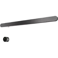 Hotbath &More RASS80 Rails Soft Square handoekwarmerset 80cm met 1 stang en schakelaar geborsteld gunmetal PVD