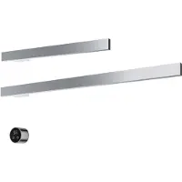Hotbath &More RAS50+RAS80 Rails Square handoekwarmerset 80cm en 50cm met 2 stangen en schakelaar chroom