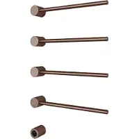 Hotbath &More RARH50 Rails Round handoekwarmerset 50cm met 4 stangen en schakelaar geborsteld koper PVD