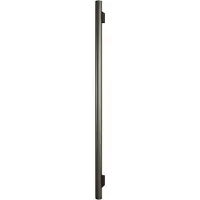 Hotbath Round verticale radiator met 1 rail 135cm met geintegreerde schakelaar en excl. inbouwelement geborsteld nikkel