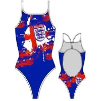 Turbo England Shield Swimsuit Blauw S Vrouw