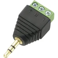TRU COMPONENTS LT-PJ-3.5 Klinken-Steckverbinder 3.5 mm Stecker, gerade Polzahl: 3 Stereo Schwarz 1 St.