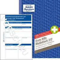 Avery Eerste hulp meldingblok A5, 50 bladen