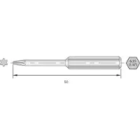 Bernstein 6-TX25-50 Torx-bit HRC-staal Hooggelegeerd C 6.3 6 stuk(s)