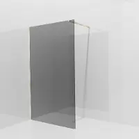 Balmani Modular inloopdouche: 120 x 200 cm, Rookglas met coating, Brushed Champagne Gold profielen