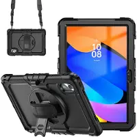 Accezz Rugged Backcover met schouderstrap voor de Lenovo Idea Tab - Zwart