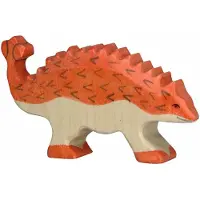 Holztiger Dinos - Ankylosaurus - 13X2X7Cm - Houten Figuur - Handgemaakt