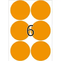 Herma Etiket 2284 rond 50mm fluor oranje 144 etiketten - 3 stuks