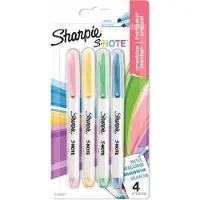 Sharpie S-Note Tekstmarker Kleurenassortiment Medium Beitelpunt - 4 Stuks