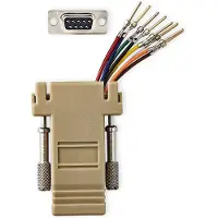 Nedis Seriële Adapter - Adapter - D-SUB 9-Pins Male - RJ45 Female - Vernikkeld - Ivoor - Doos