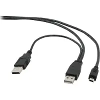 Gembird CCP-USB22-AM5P-3 - USB-kabel, 2x USB - mini USB (voeding + signaal)
