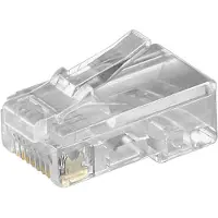 Goobay Cat 5e modulaire RJ45 stekker 10x - platte kabel