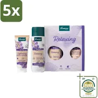 Kneipp 5 x – Relaxing Moments – Geschenkset – Lavendel – Douchegel & Bodylotion - Grootverpakking - Ontspanning - Lavendel - Douchegel - Bodylotion - Geschenkset