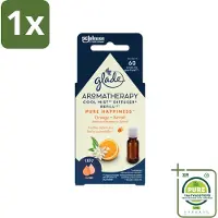 Glade 1 x - Mistnavulling Pure Happiness - Aromatherapie - 17,4 ml - Geur Diffuser - Aromatherapie - Sinaasappel Geur - Neroli Geur - Positieve Energie