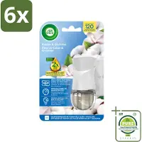 Air Wick – Elektrische Luchtverfrisser - Starter Kit – Katoen & Orchidee – 19 ml - Voordeelverpakking - 6 stuks - Luchtverfrisser - Elektrische luchtverfrisser